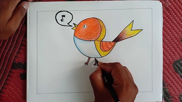 Bird Kids Drawing Art
