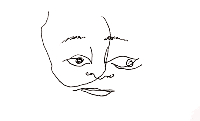 Blind Contour Drawing Photo