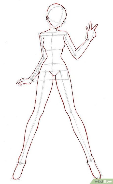 Anime body sketch at paintingvalley.com | explore collection of | Drawing anime  bodies, Body sketches, Body template