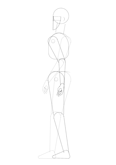 Drawing drill #45: Character poses, inking and body poses. - Smirking Raven
