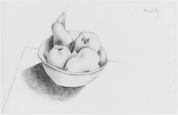 Bowl Fruit Drawing Art