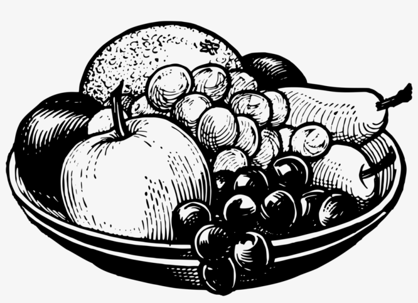 Bowl Fruit Drawing Image