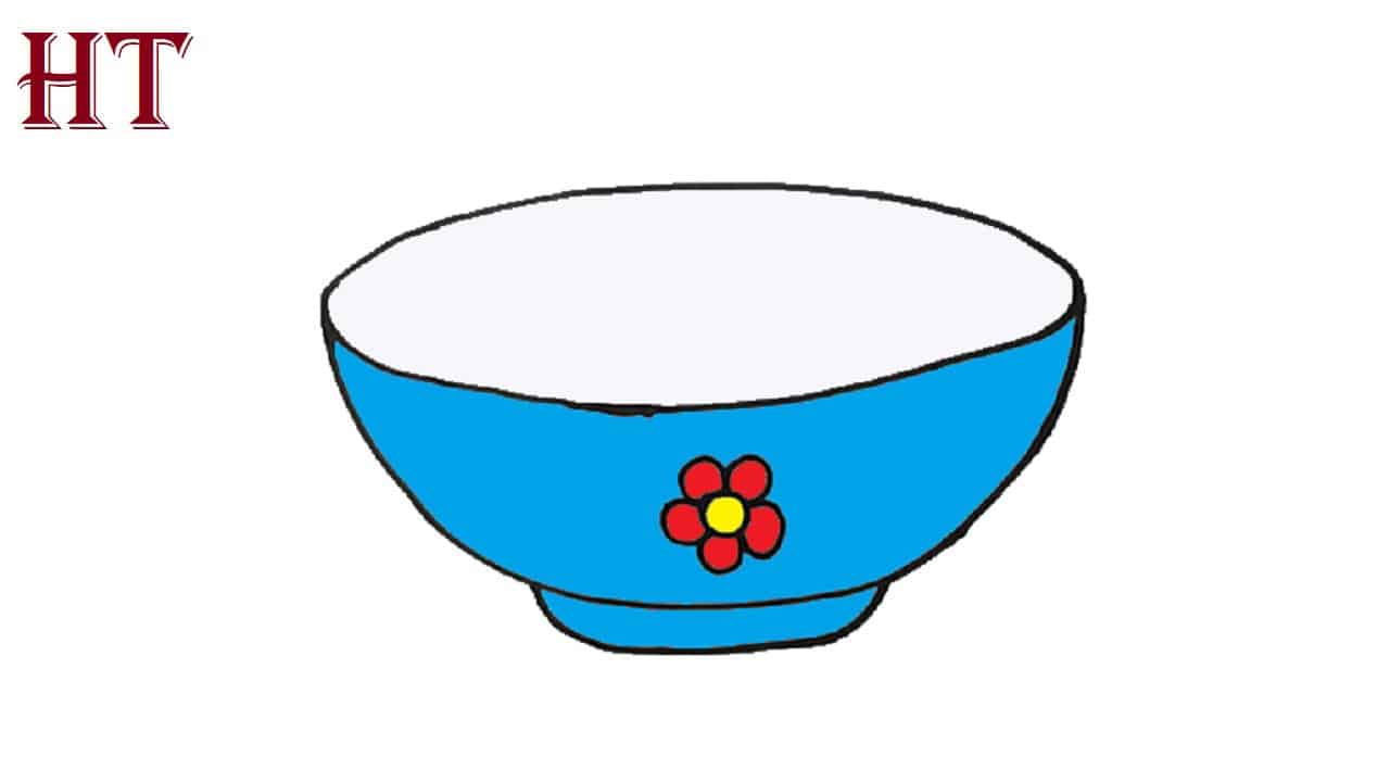 Bowls Drawing Beautiful Image