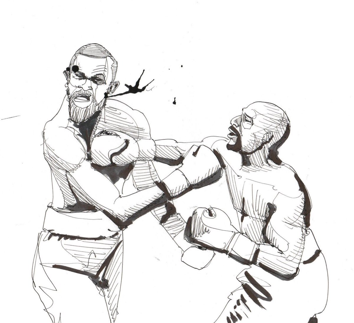 Boxing Art Drawing