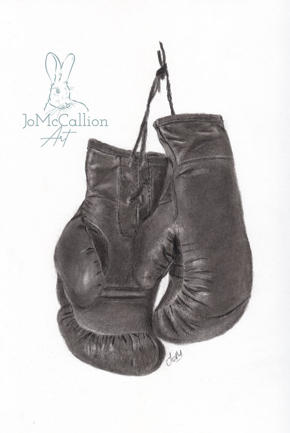 Boxing Gloves Drawing Beautiful Art