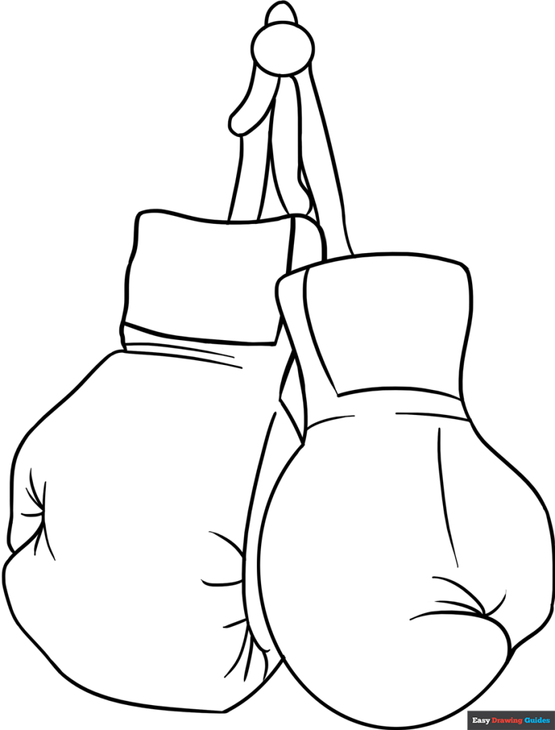 Boxing Gloves Drawing High-Quality