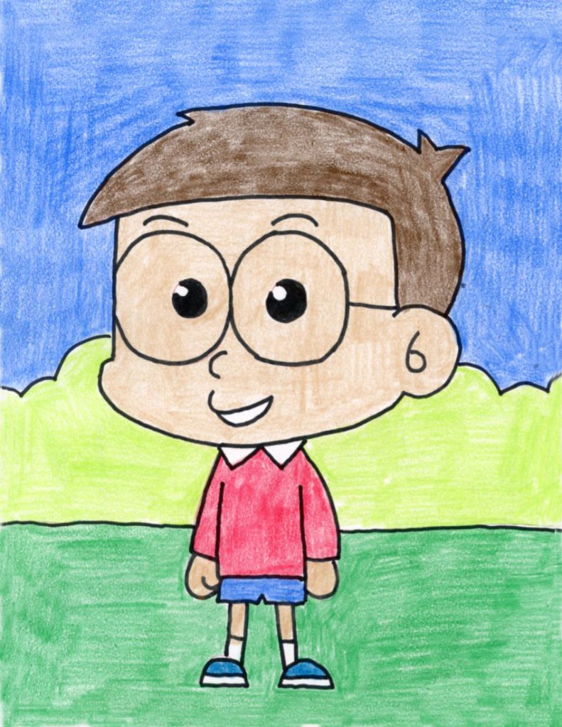 Boy Cartoon Drawing High-Quality