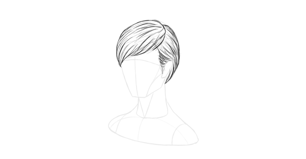 Boys Hairstyle Drawing High-Quality