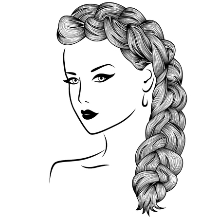 Braid Hairstyles Drawing Creative Art