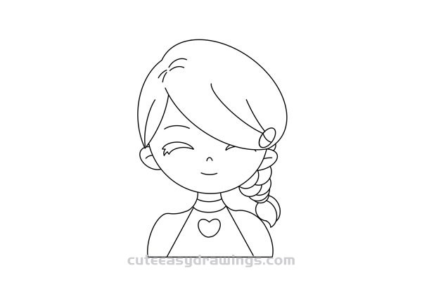 Braided Hair Drawing Image