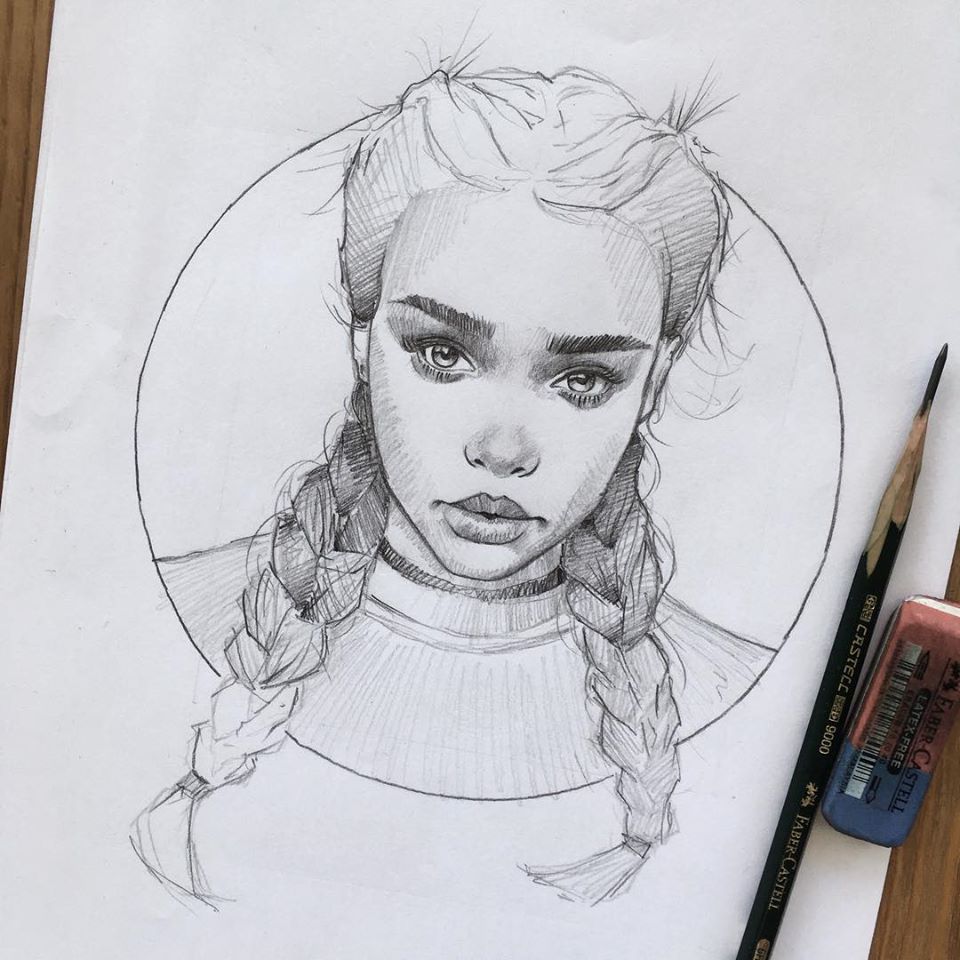 Braids Drawing Beautiful Art