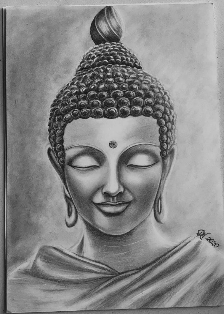 Buddha Drawing Beautiful Image