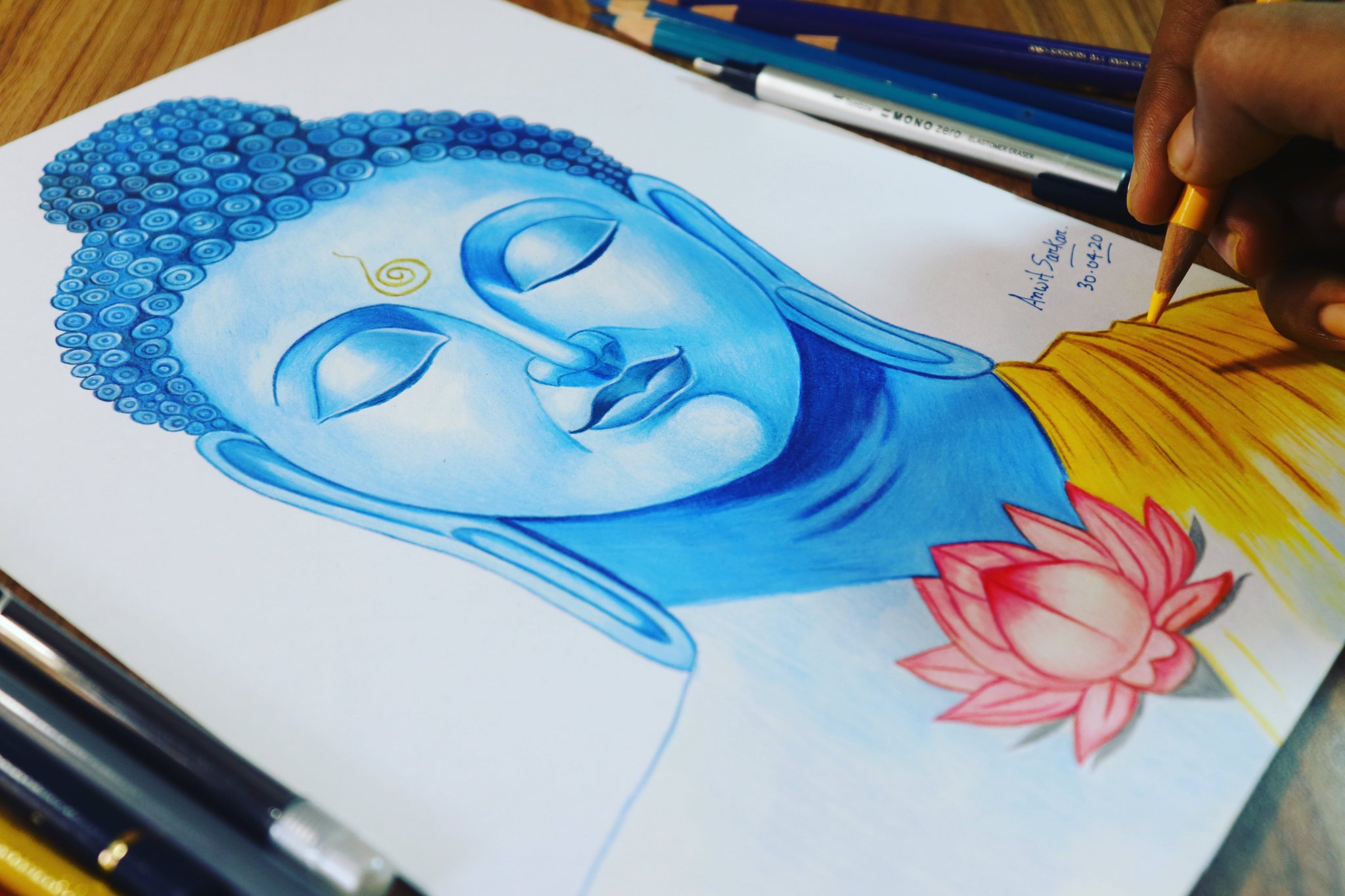 Buddha Drawing Photo