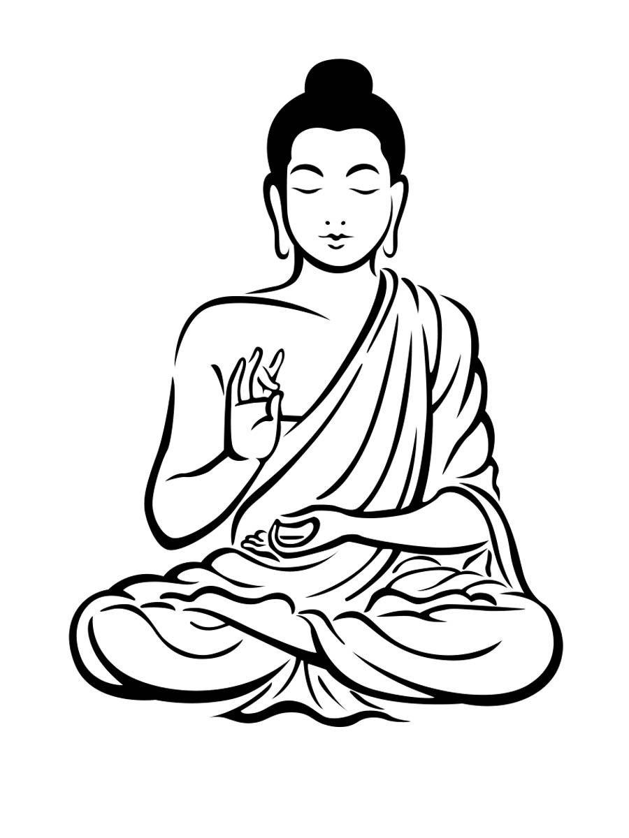 Buddha Drawing Pic