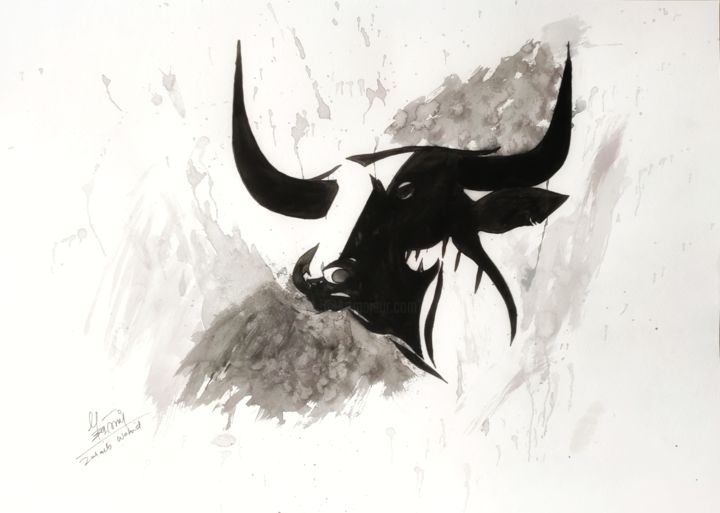 Bull Drawing Realistic