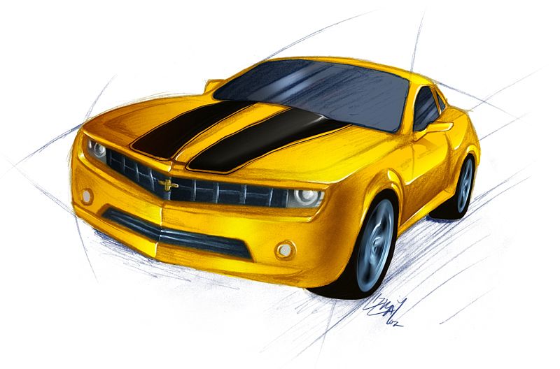 Bumblebee Car Drawing Beautiful Image