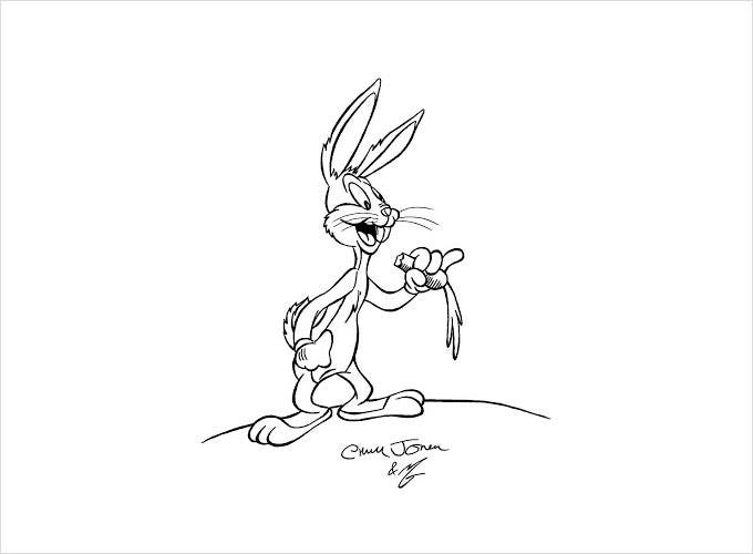 Bunny Cartoon Drawing Beautiful Image
