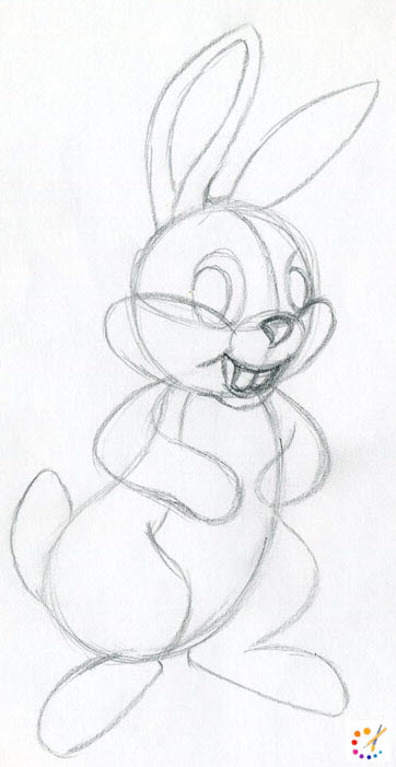 Bunny Face Art Drawing