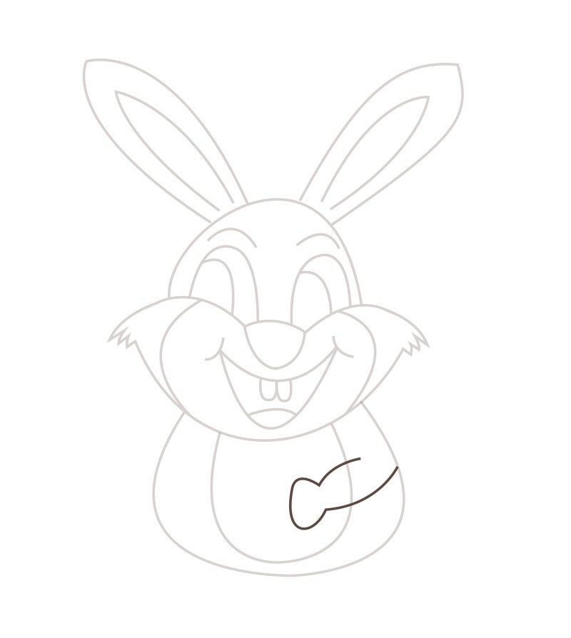 Bunny Face Drawing Image