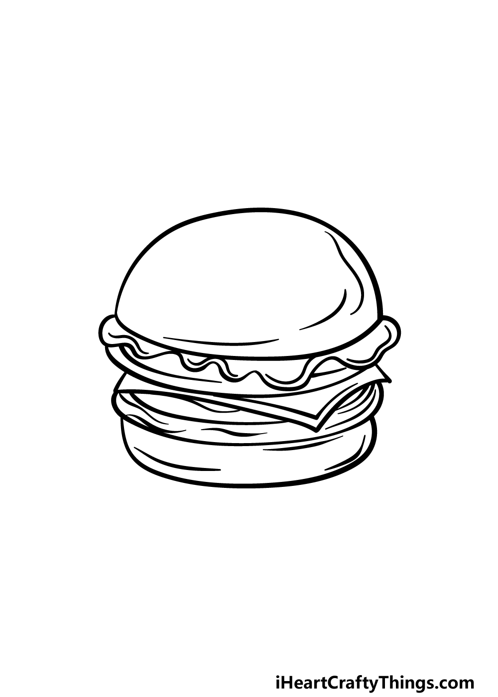 Burger Drawing Beautiful Image