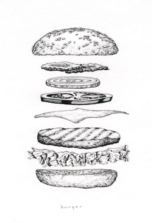 Burger Drawing Image