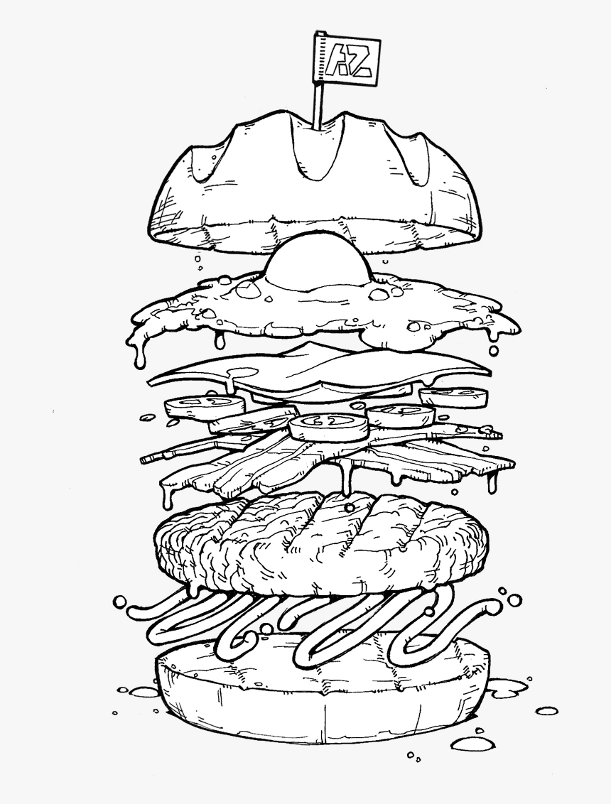 Burger Drawing Pics