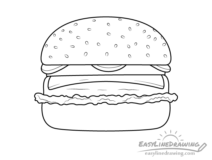 Burger Drawing Picture