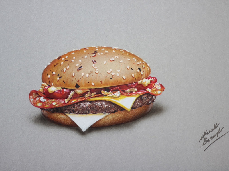 Burger Drawing Sketch