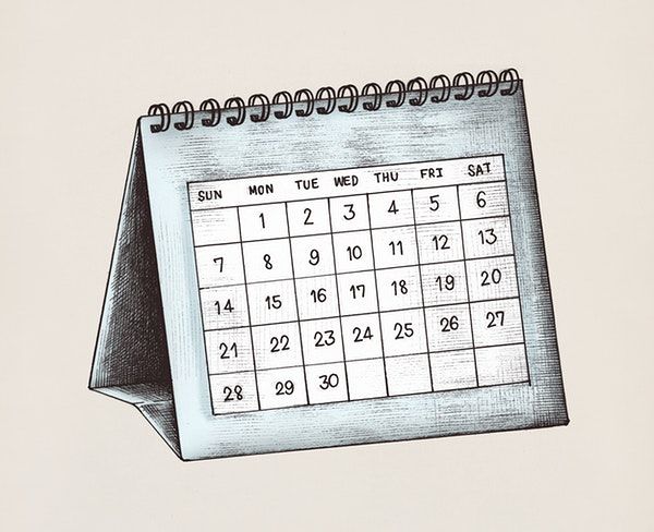 Calendar Drawing Realistic