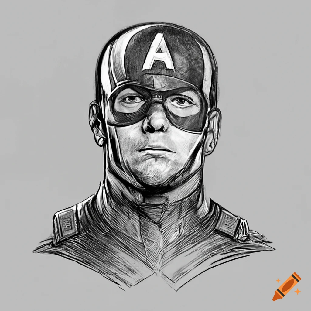 Captain America Cartoon Drawing Amazing