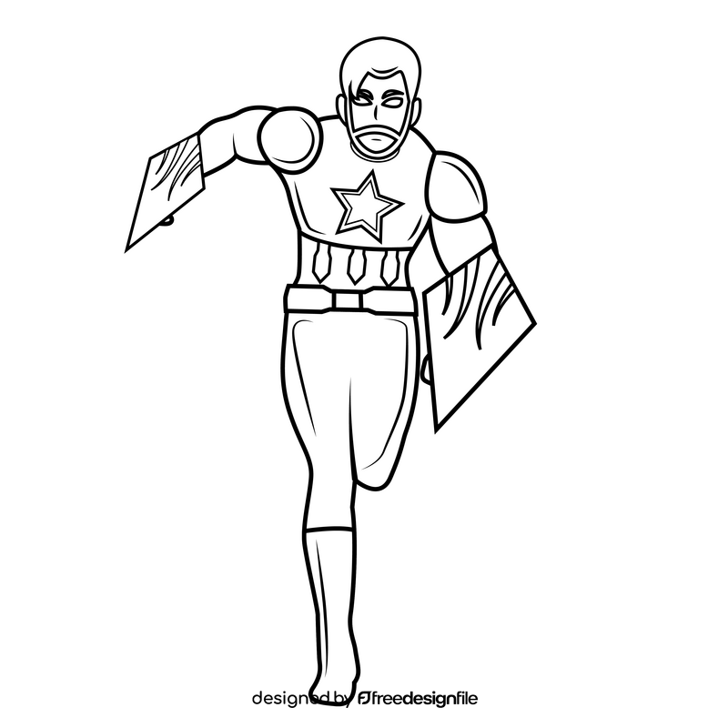 Captain America Cartoon Drawing High-Quality