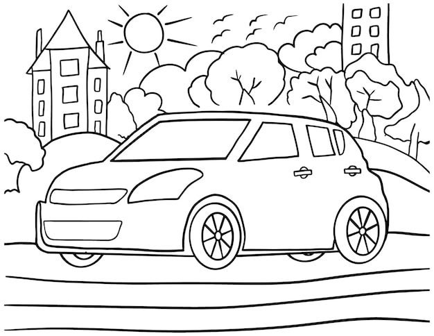 Car For Kids Drawing High-Quality
