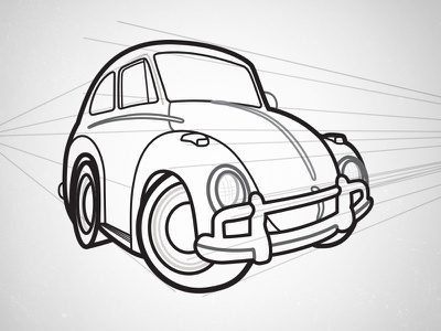 Cartoon Car Drawing Art