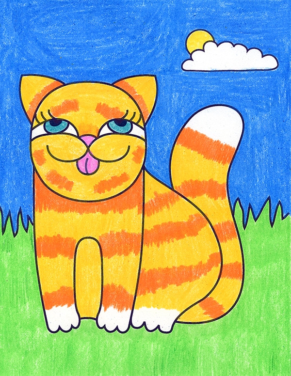 Cartoon Cat Drawing Amazing
