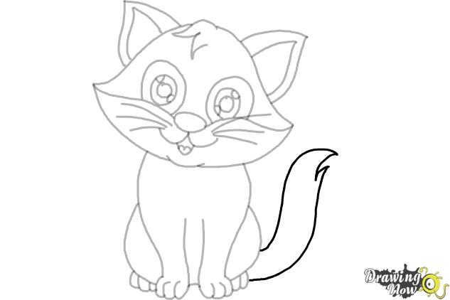 Cartoon Cat Drawing Pic