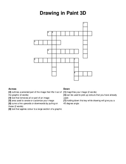 Crossword Drawing Sketch