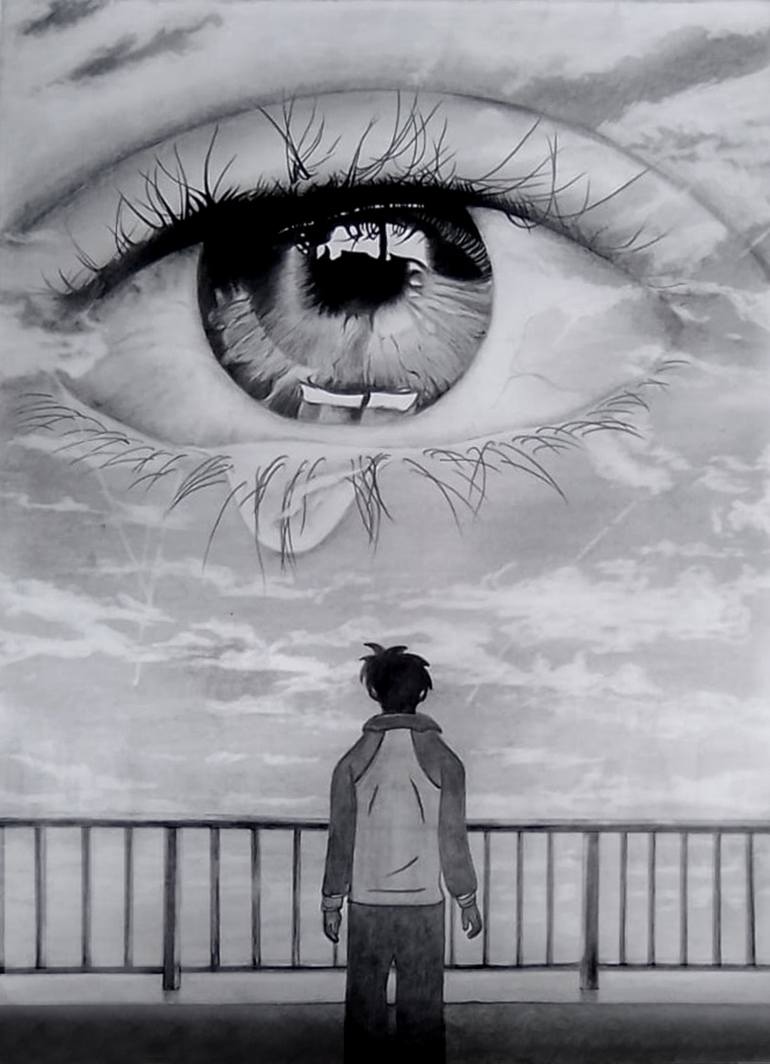Crying Drawing Pictures