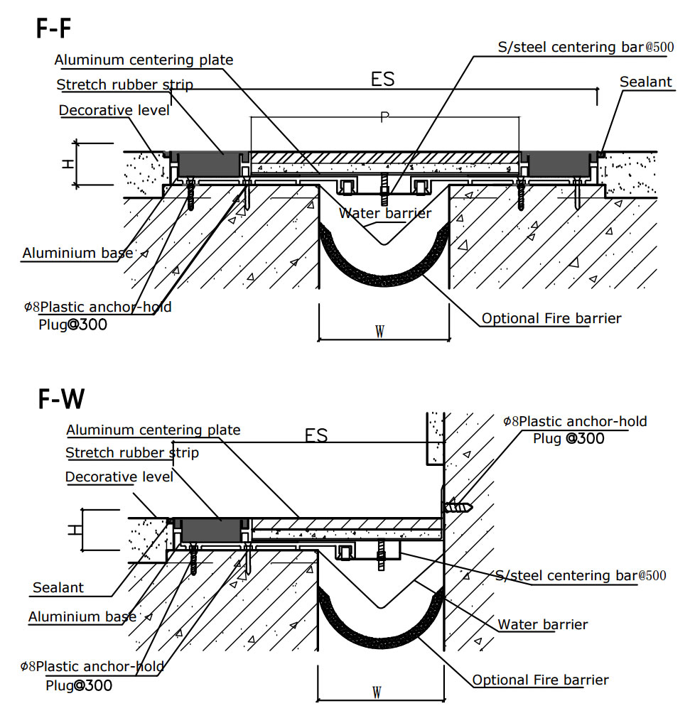 Expansion Joint Detail Drawing Sketch