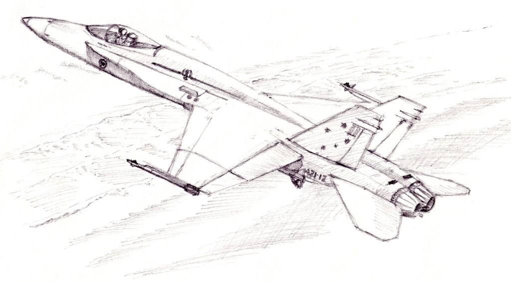 F-18 Drawing Creative Art