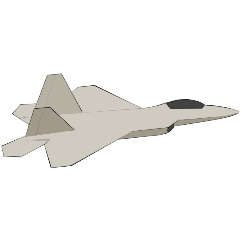 F-22 Drawing High-Quality