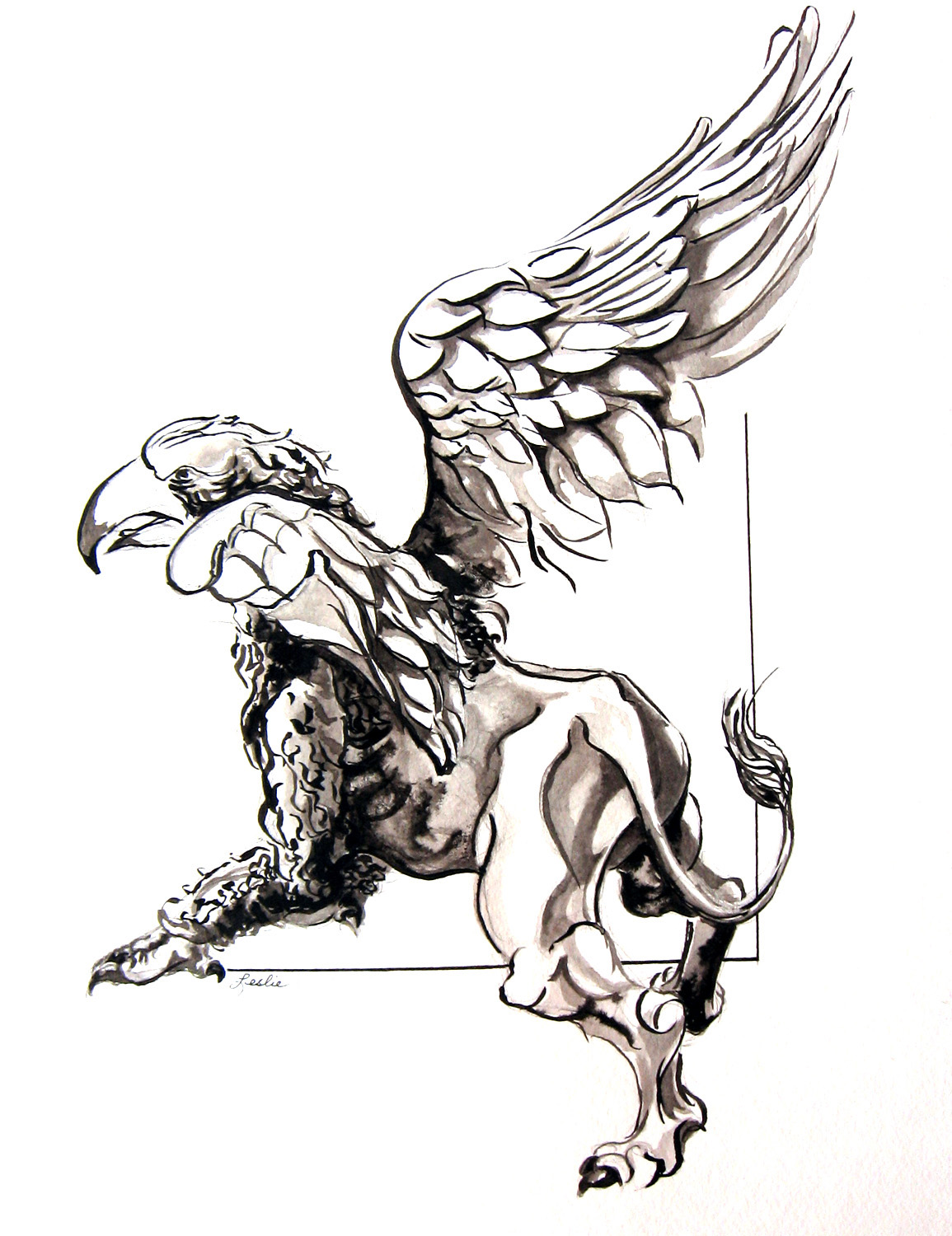 Griffin Drawing Beautiful Image