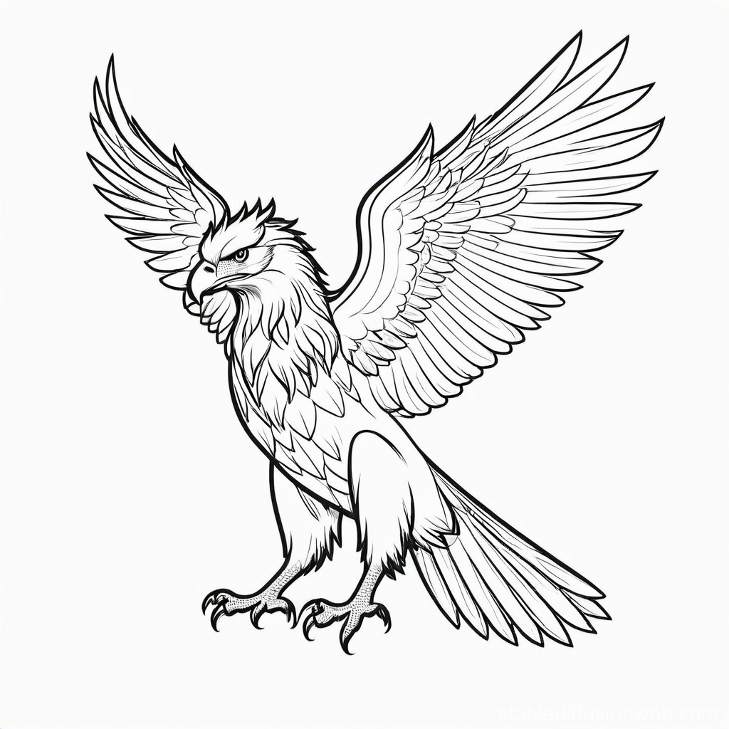 Griffin Drawing High-Quality