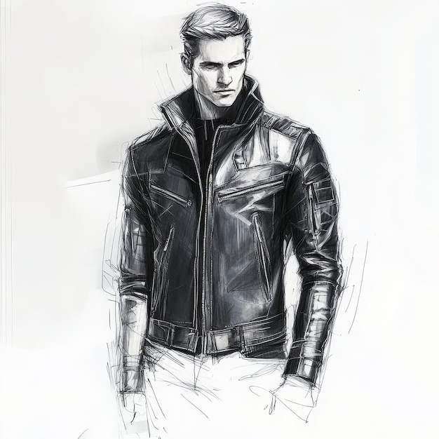 Leather Jacket Drawing Creative Art