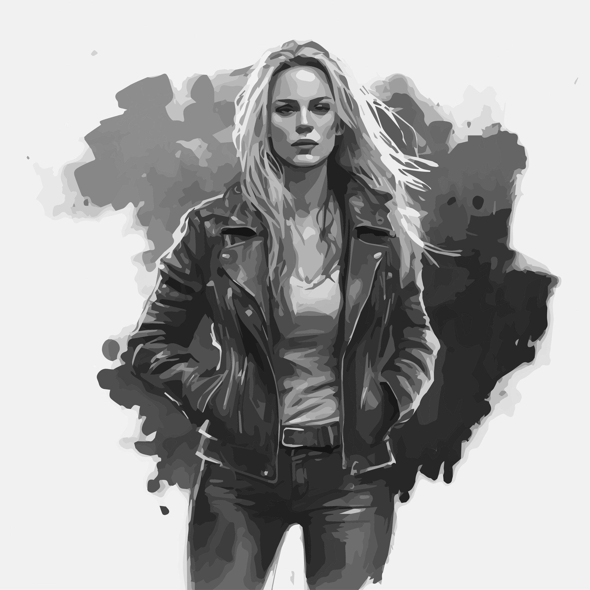 Leather Jacket Drawing High-Quality