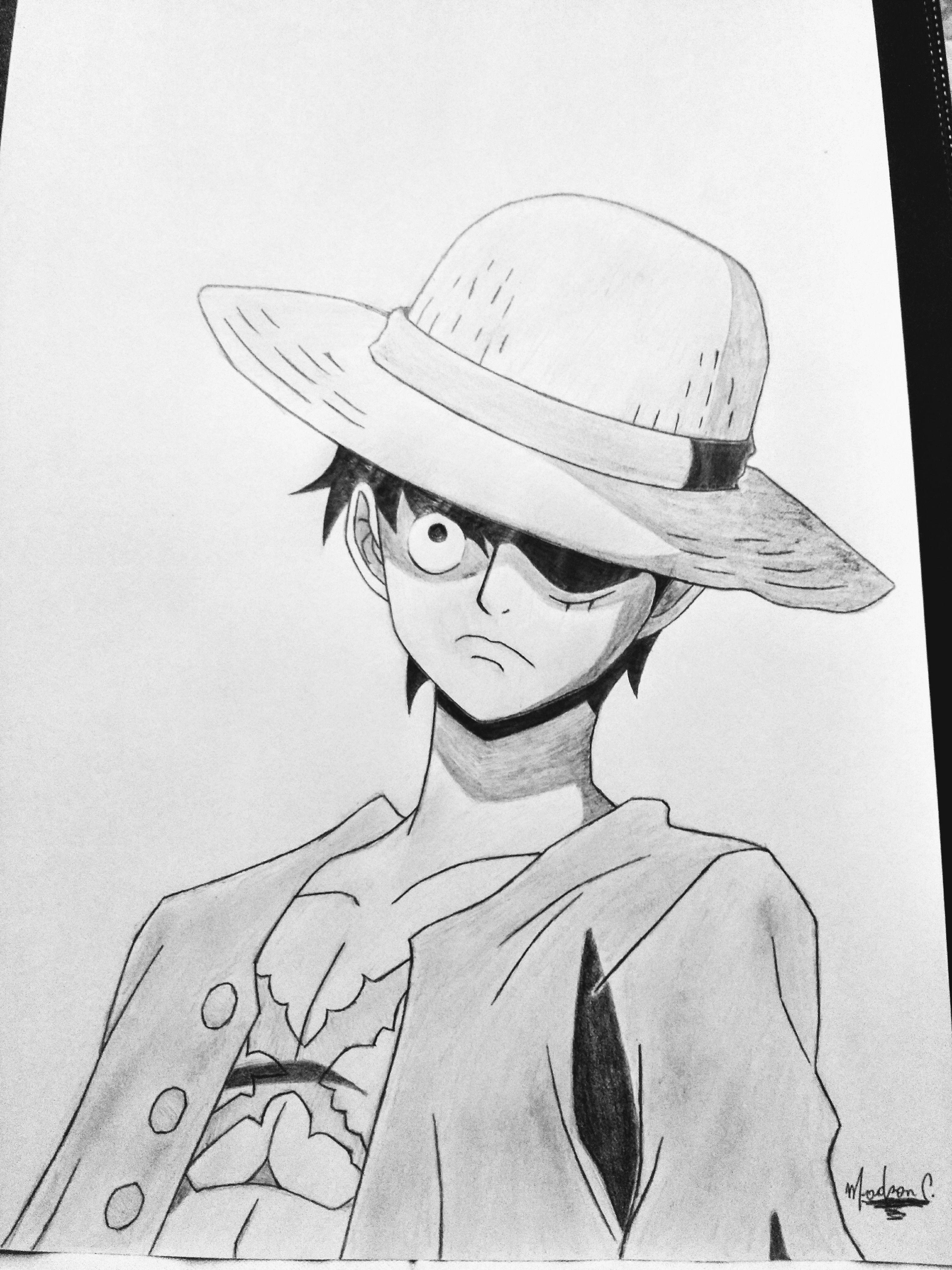 Luffy Drawing Sketch