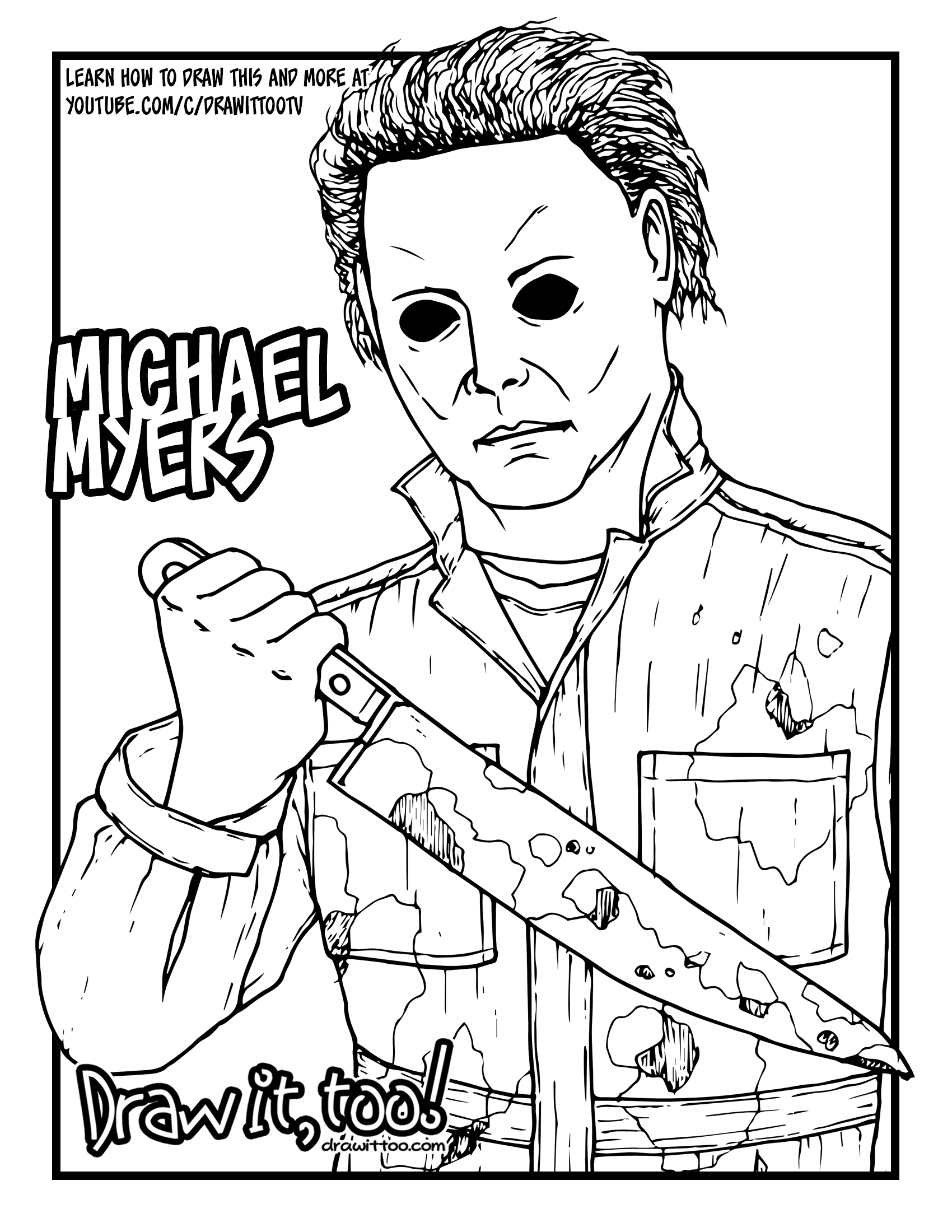 Michael Myers Drawing Sketch