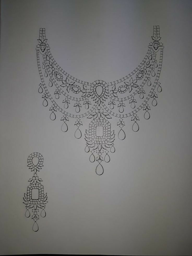 Necklace Art Drawing