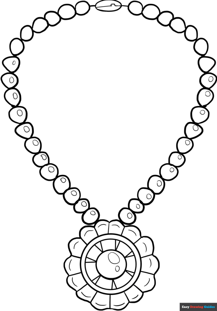 Necklace Drawing Images