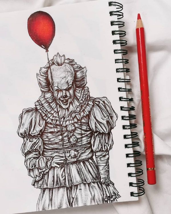 Pennywise Full Body Drawing Beautiful Image