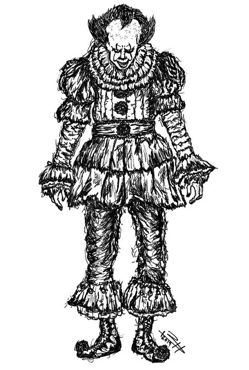 Pennywise Full Body Drawing Photos